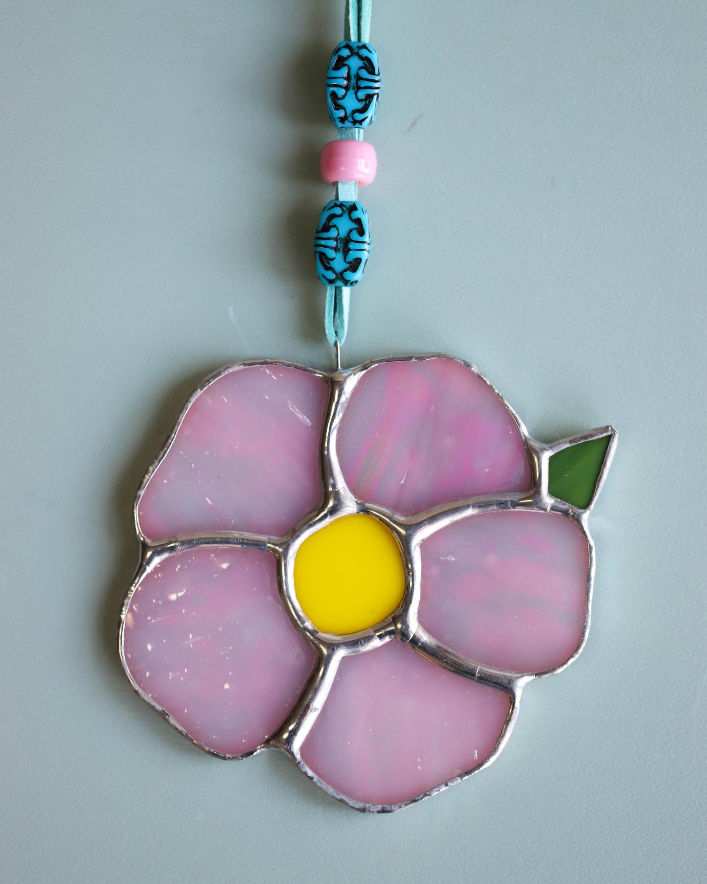 Stained Glass Iridescent Wild Rose