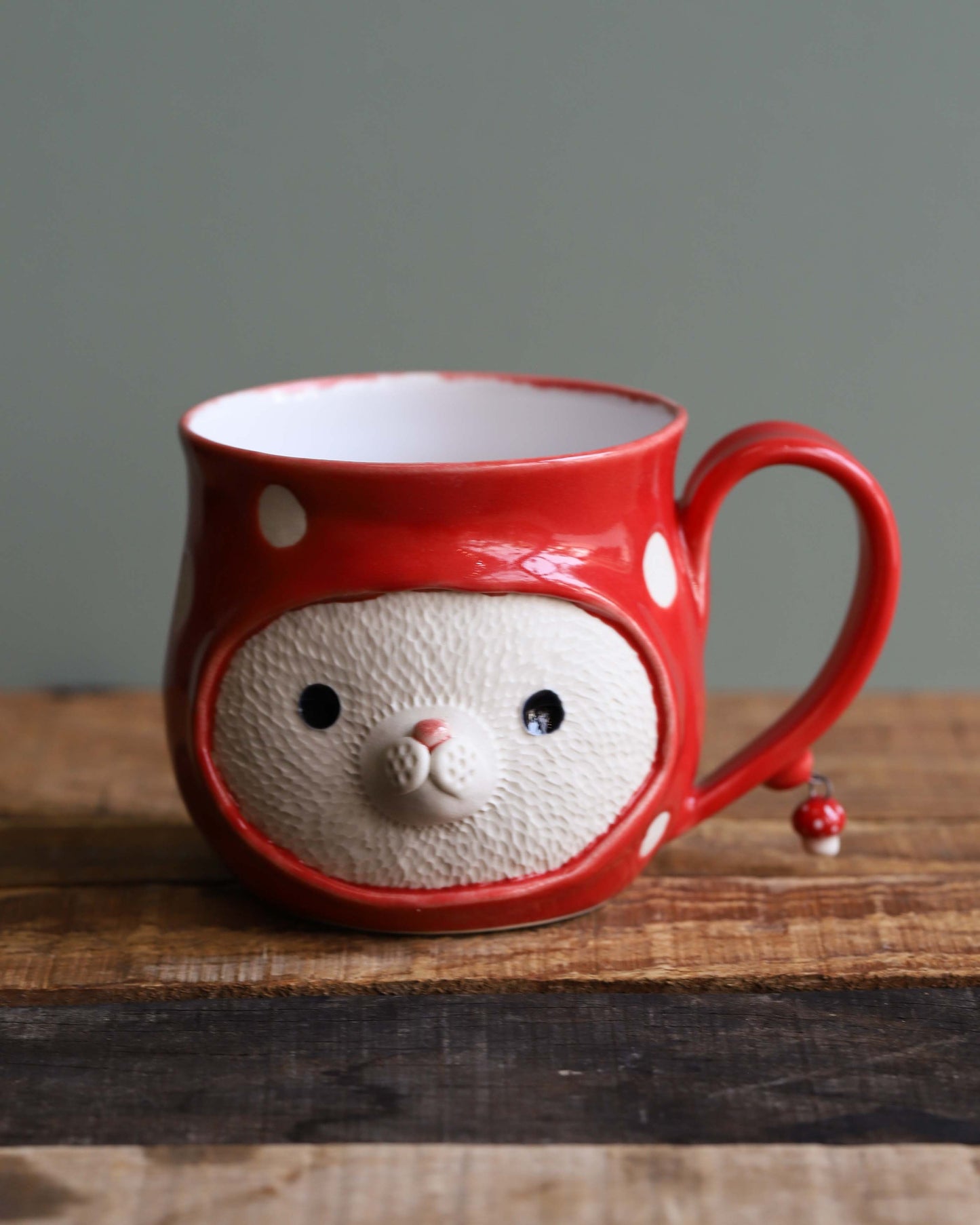 Mushroom Suit Cat Mug