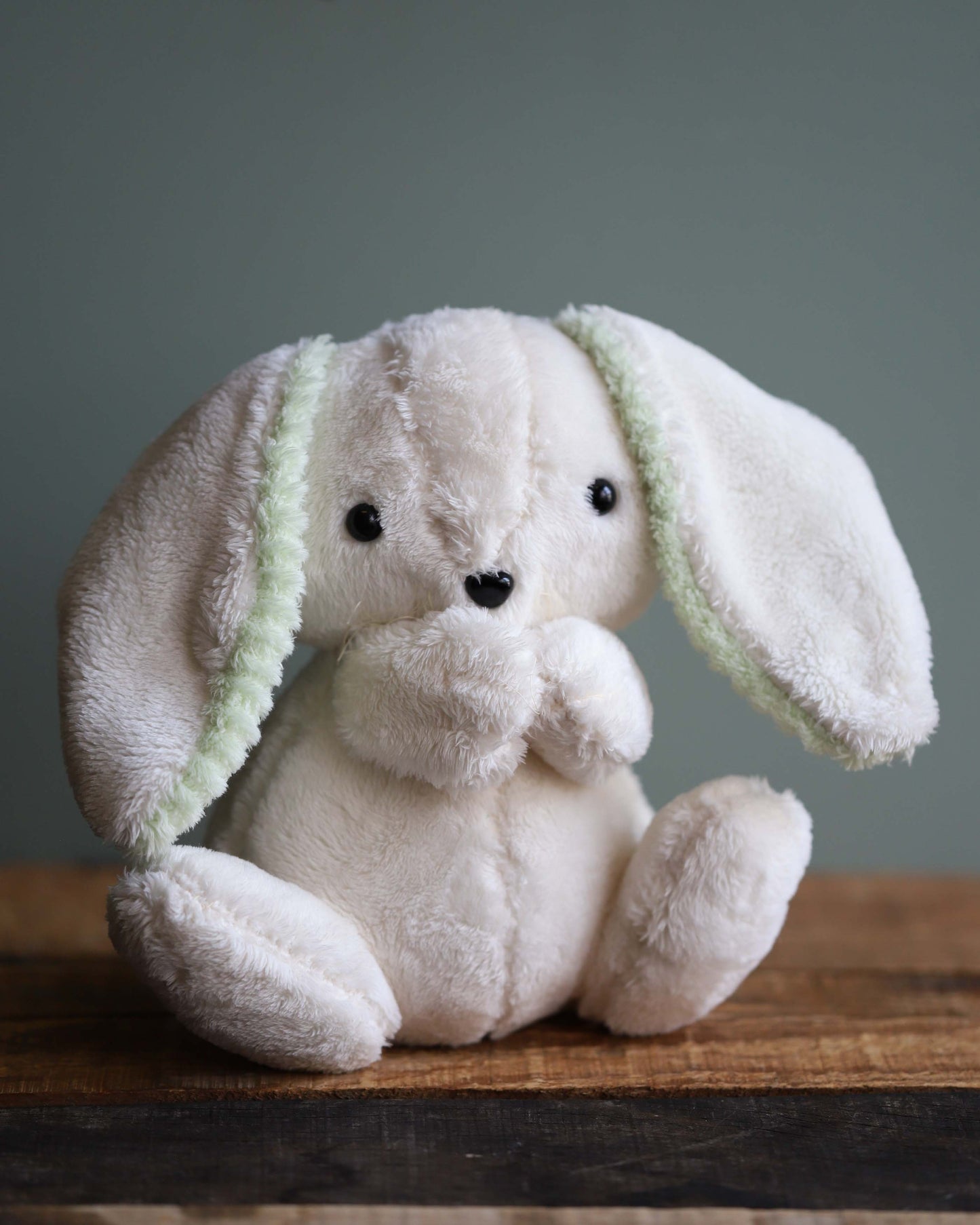 White & Green Bunny Plushie