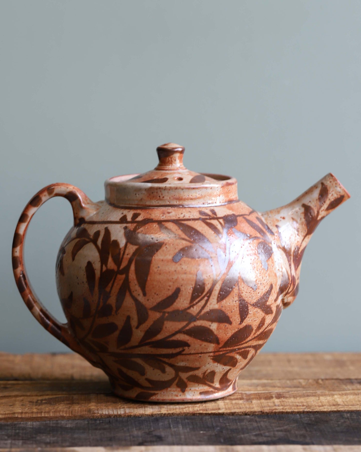 Floral Shino Teapot