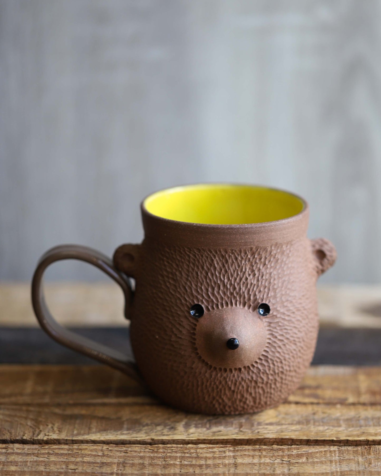 Brown Bear Mug - Yellow