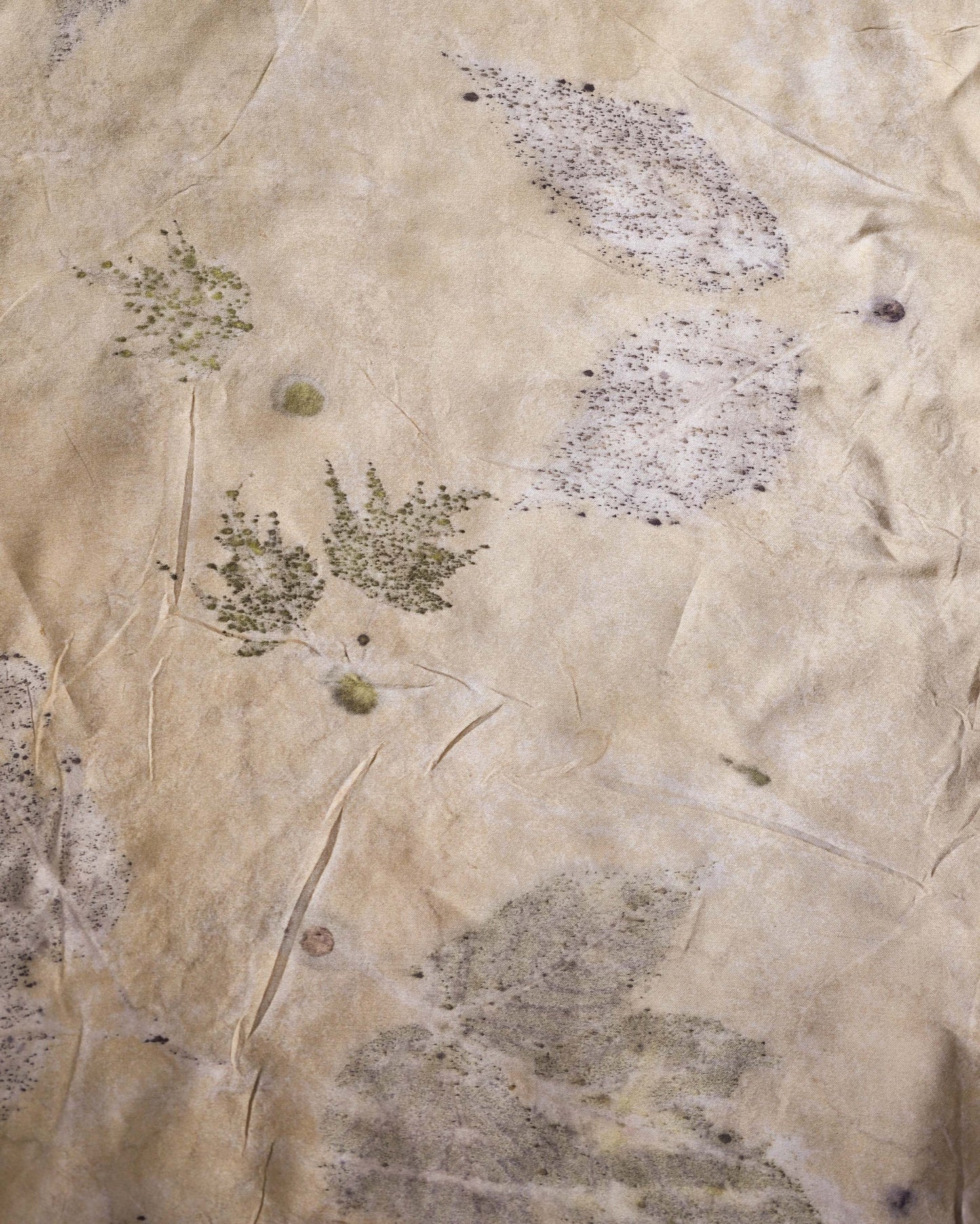 Silk Botanical Print Scarf - Raspberry Cane