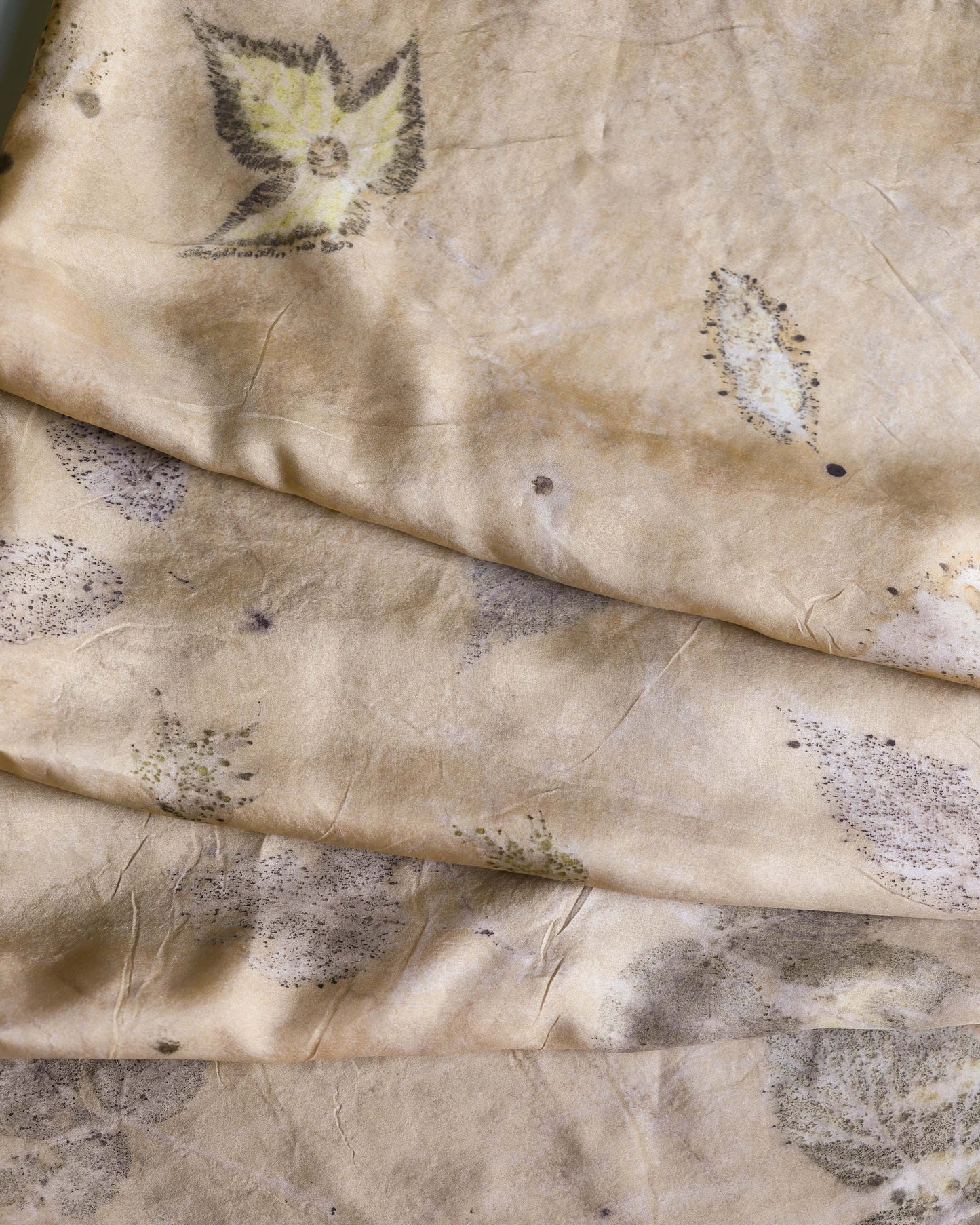 Silk Botanical Print Scarf - Raspberry Cane