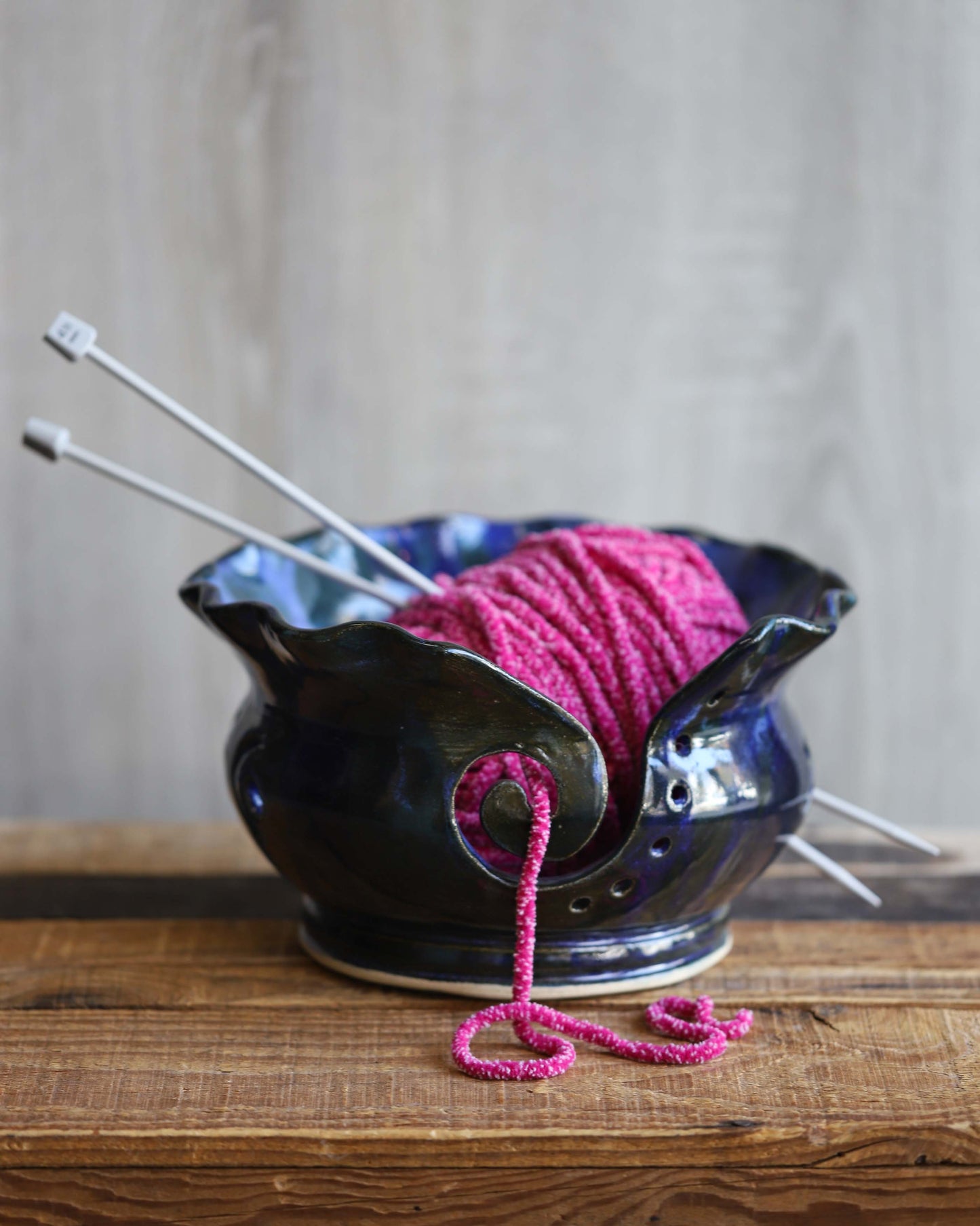 Dark Blue Yarn Bowl
