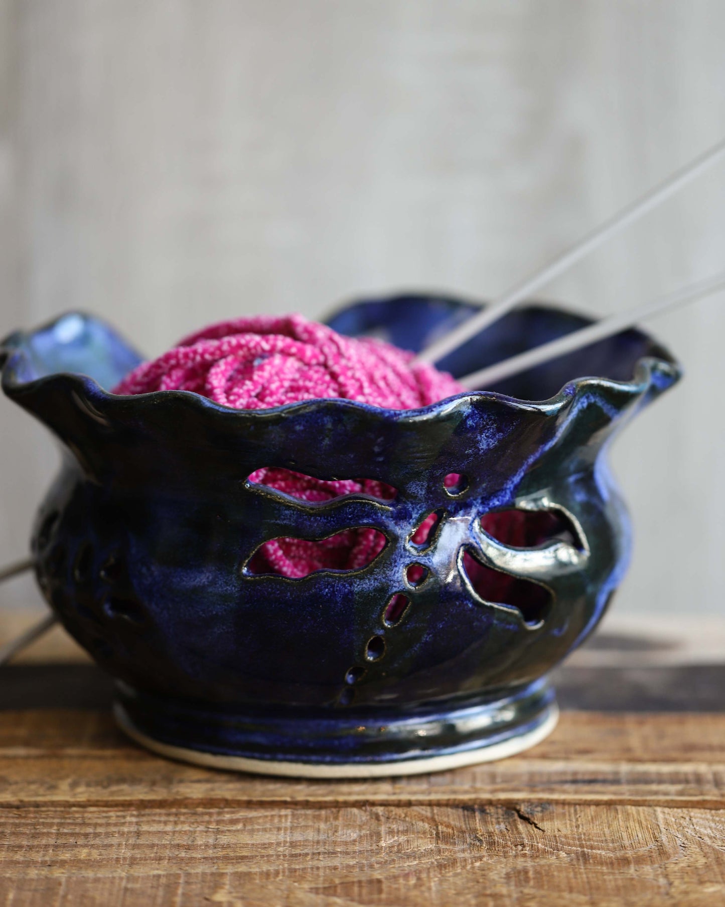 Dark Blue Yarn Bowl