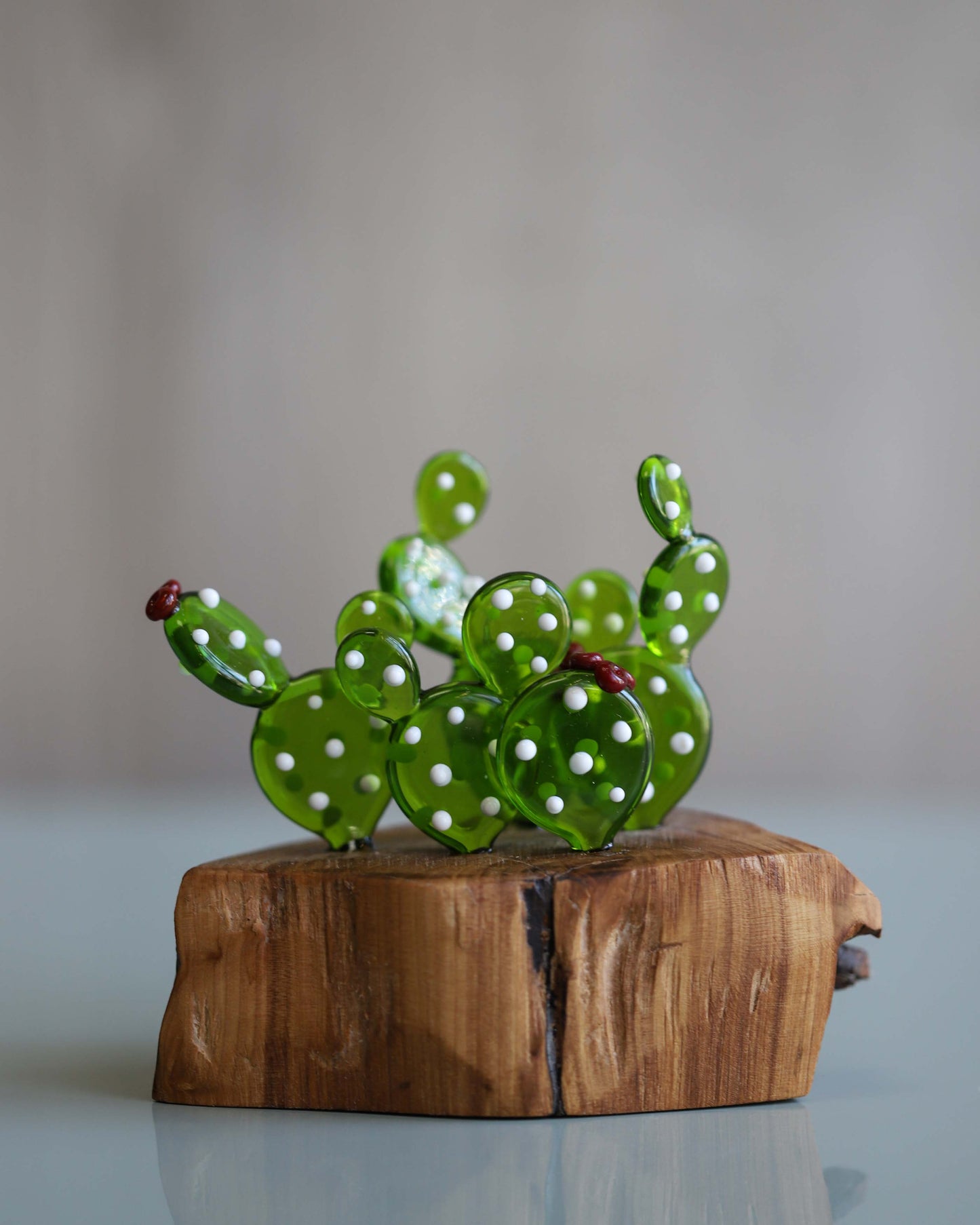 Glass Cactus Sculpture