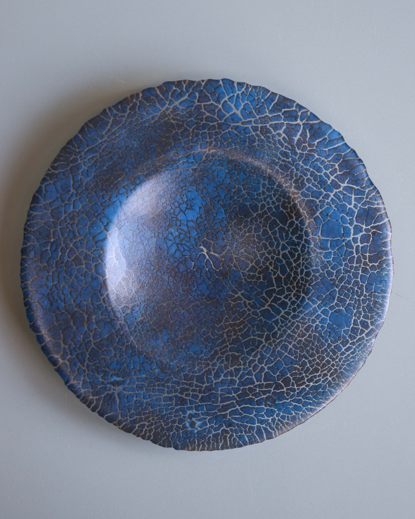 Egyptian Blue Crackle Bowl