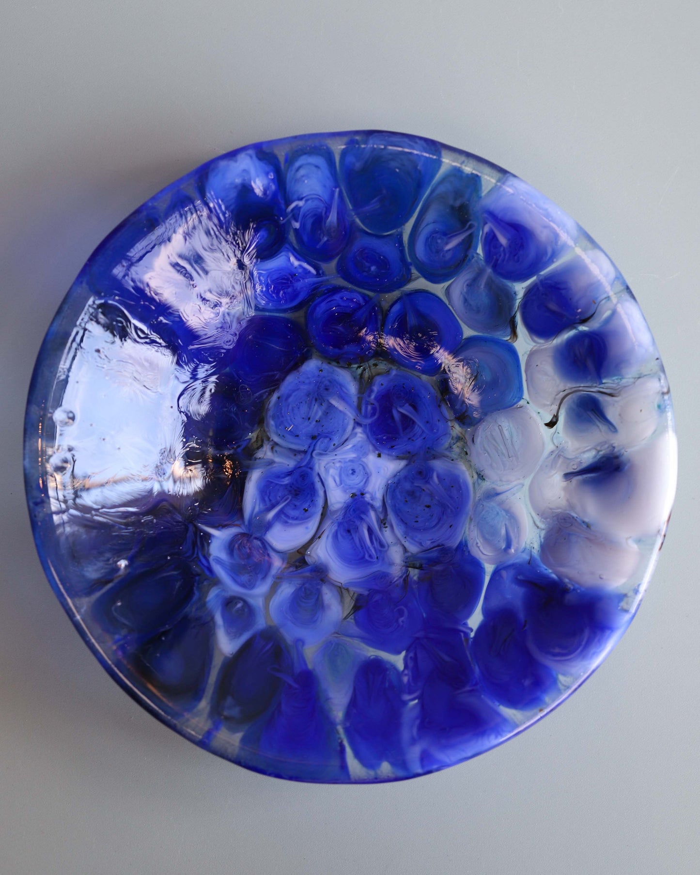 Fused Glass Blue Bowl