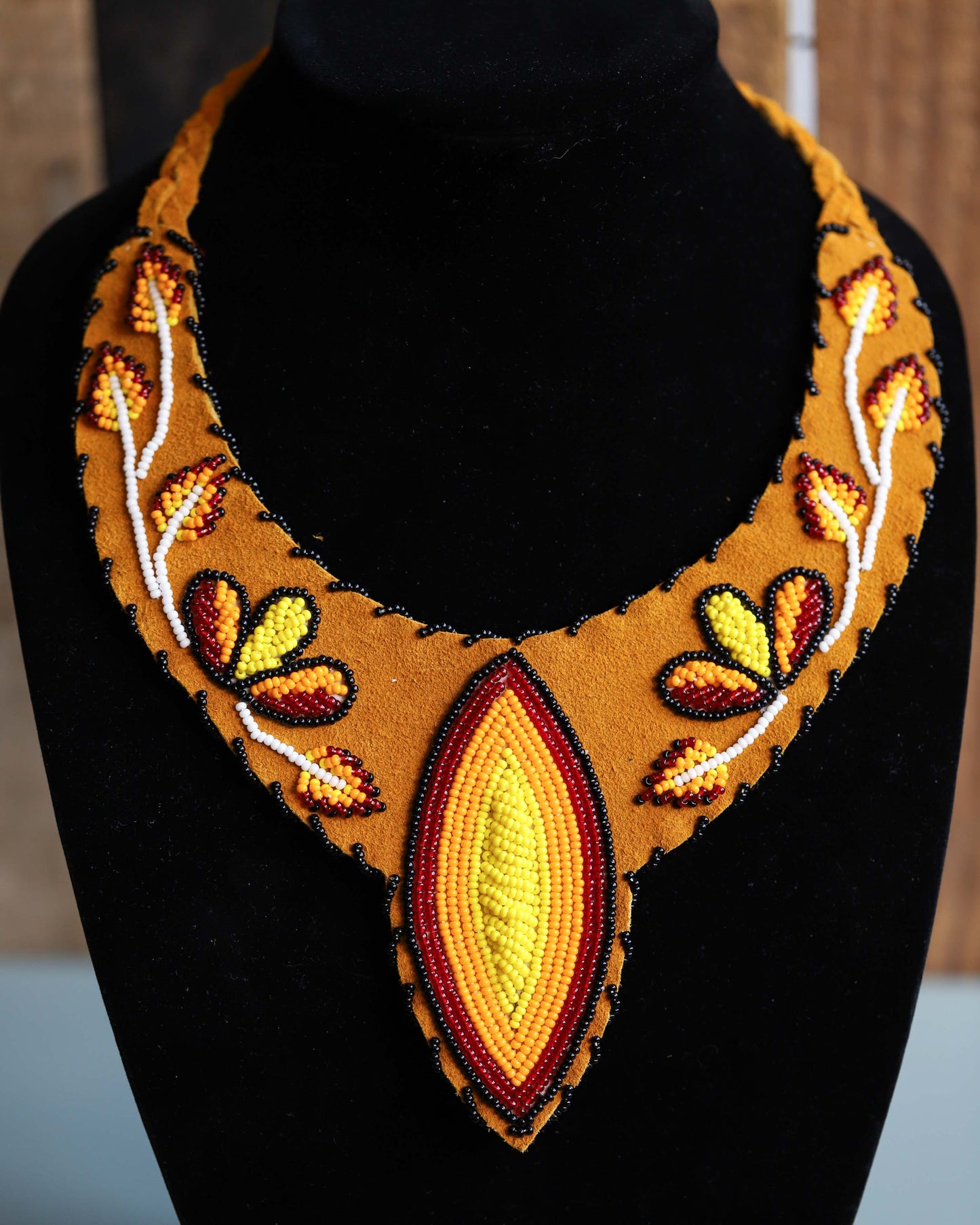 Beaded Leather Necklace