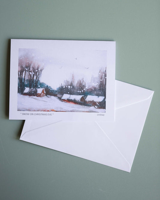 "Snow on Christmas Eve" Greeting Card