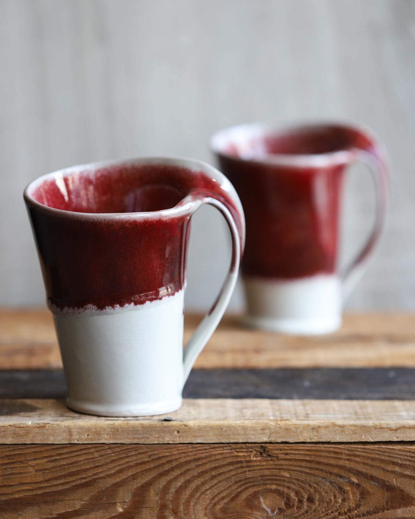 Large Red Wave Mugs