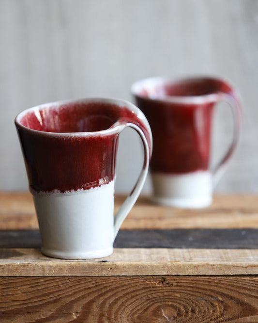 Large Red Wave Mugs