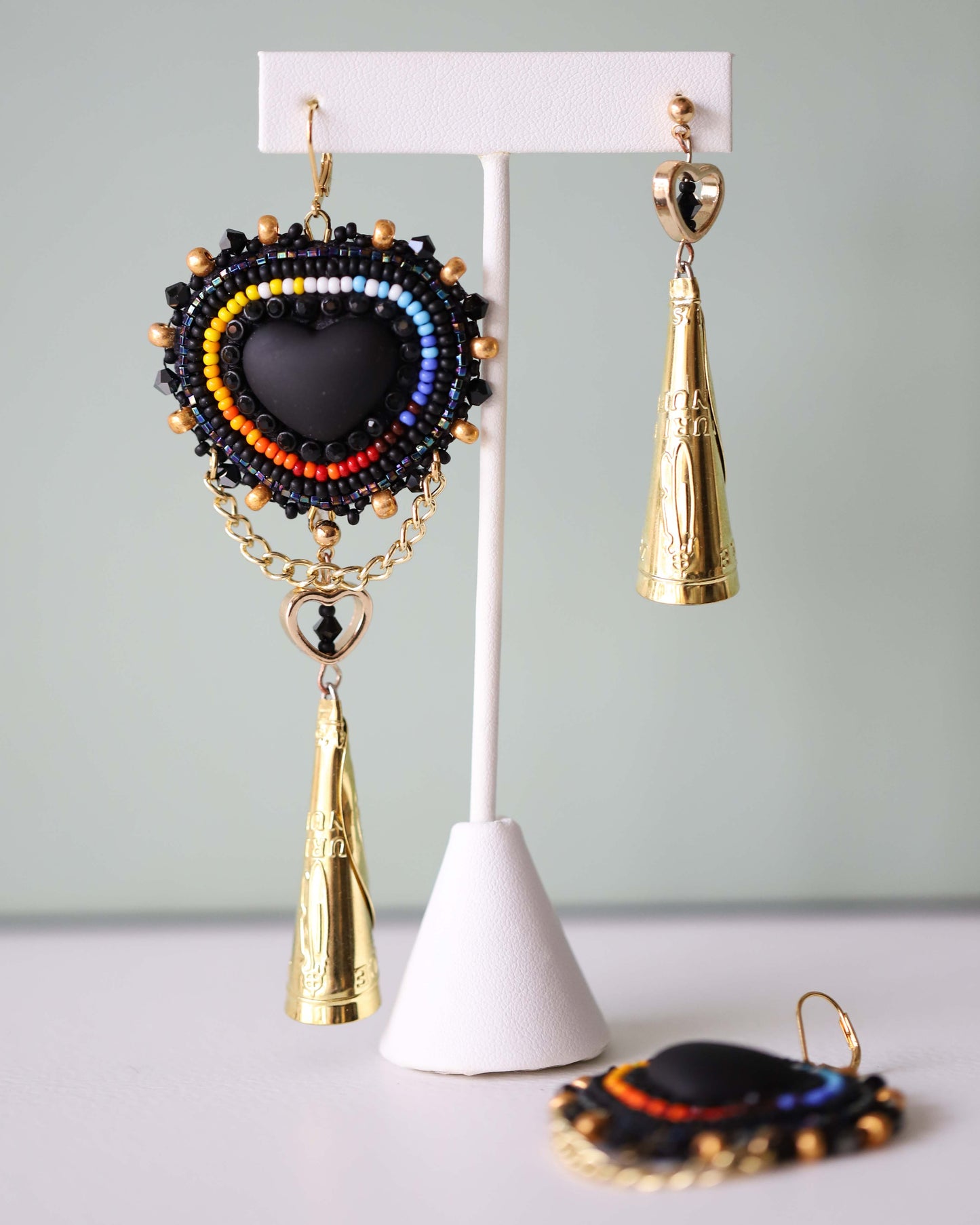 Convertable Heart Jingle Earrings