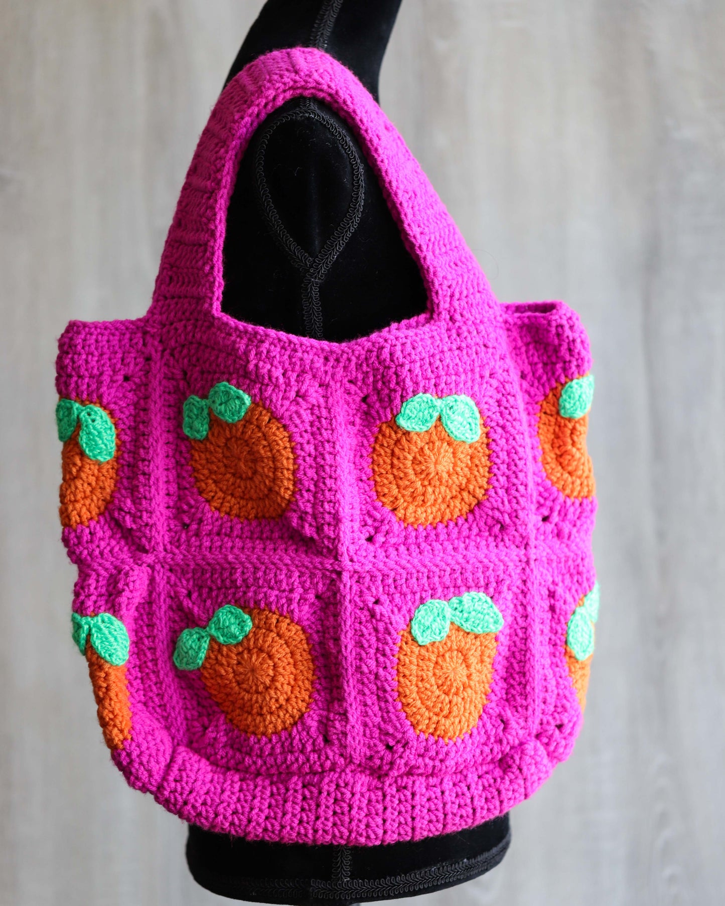Crocheted Orange Bag