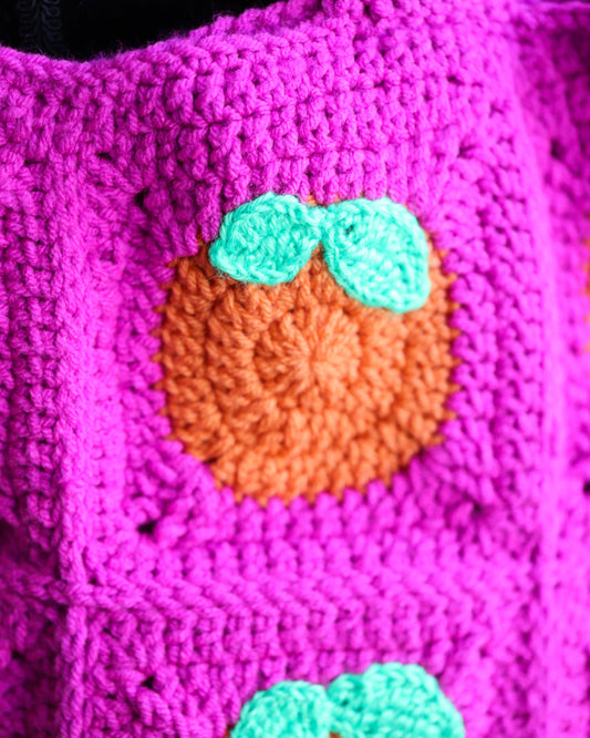 Crocheted Orange Bag