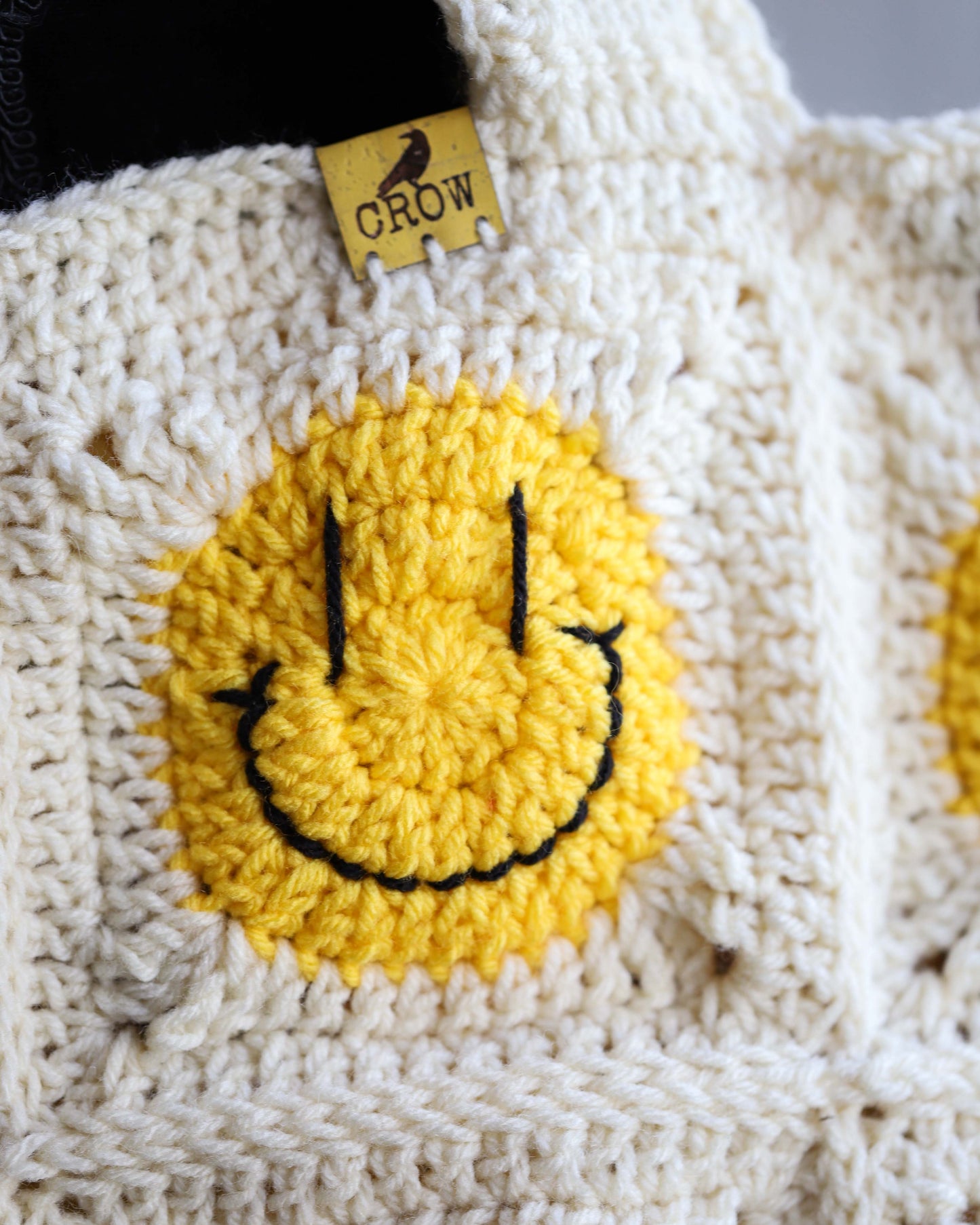 Crocheted Smiley Face Bag