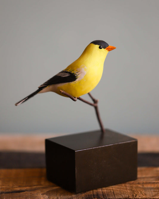 American Gold Finch Carving