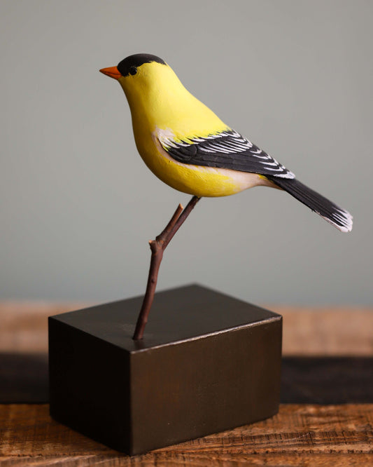 American Gold Finch Carving