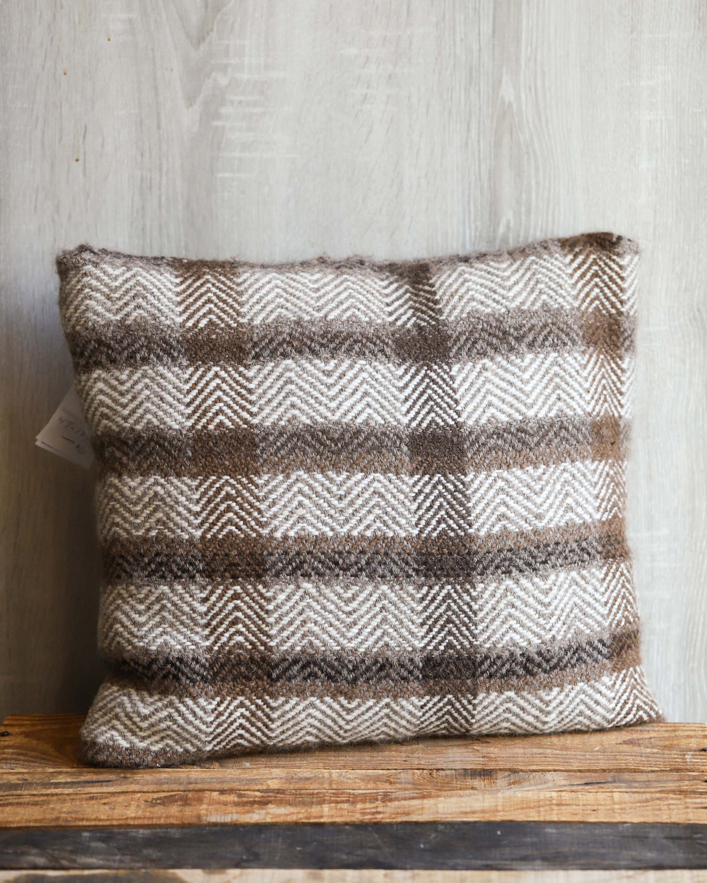 Brown & White Pillow