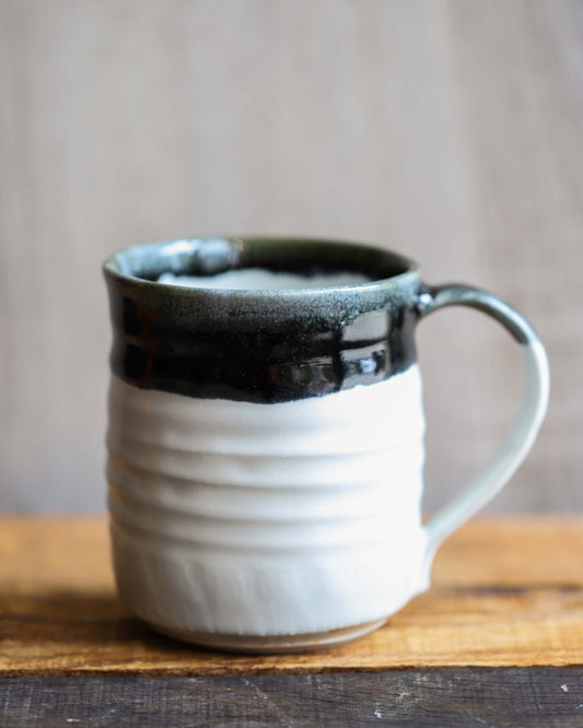 Large White & Black Mug