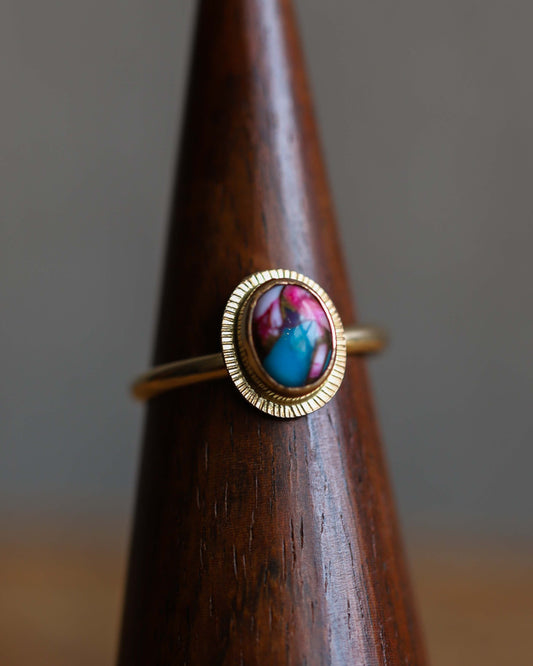 Spiny Oyster Turquoise Ring
