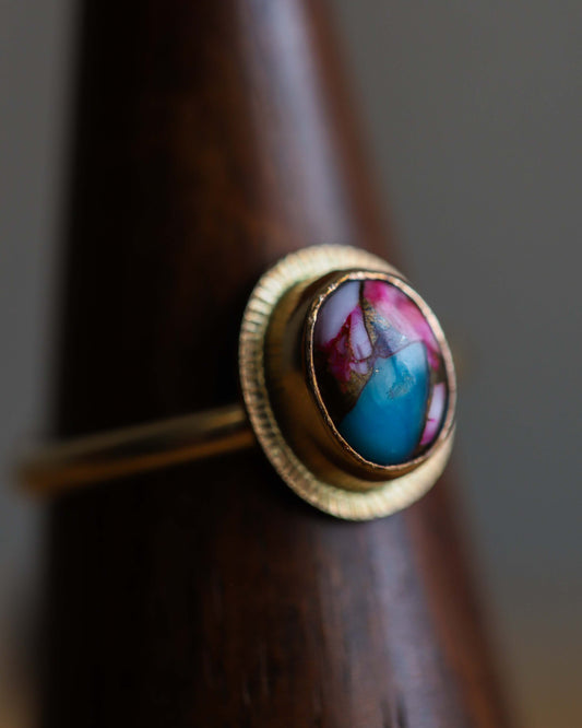 Spiny Oyster Turquoise Ring