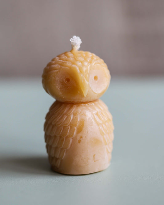 Beeswax Owl Candle