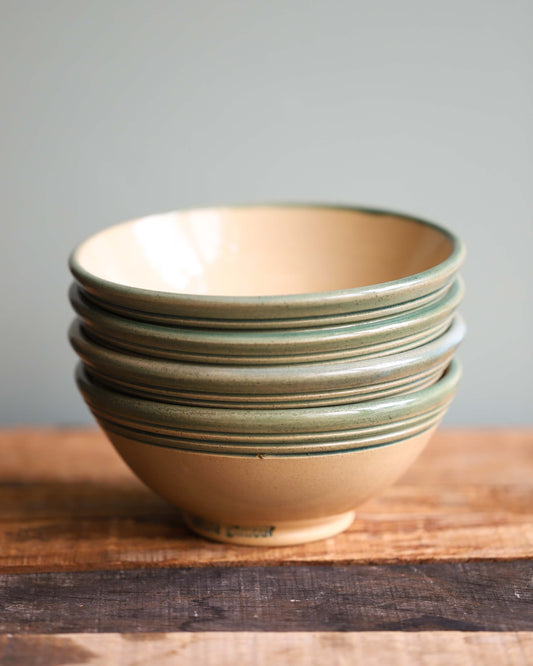 Small Bowl with Green Rim
