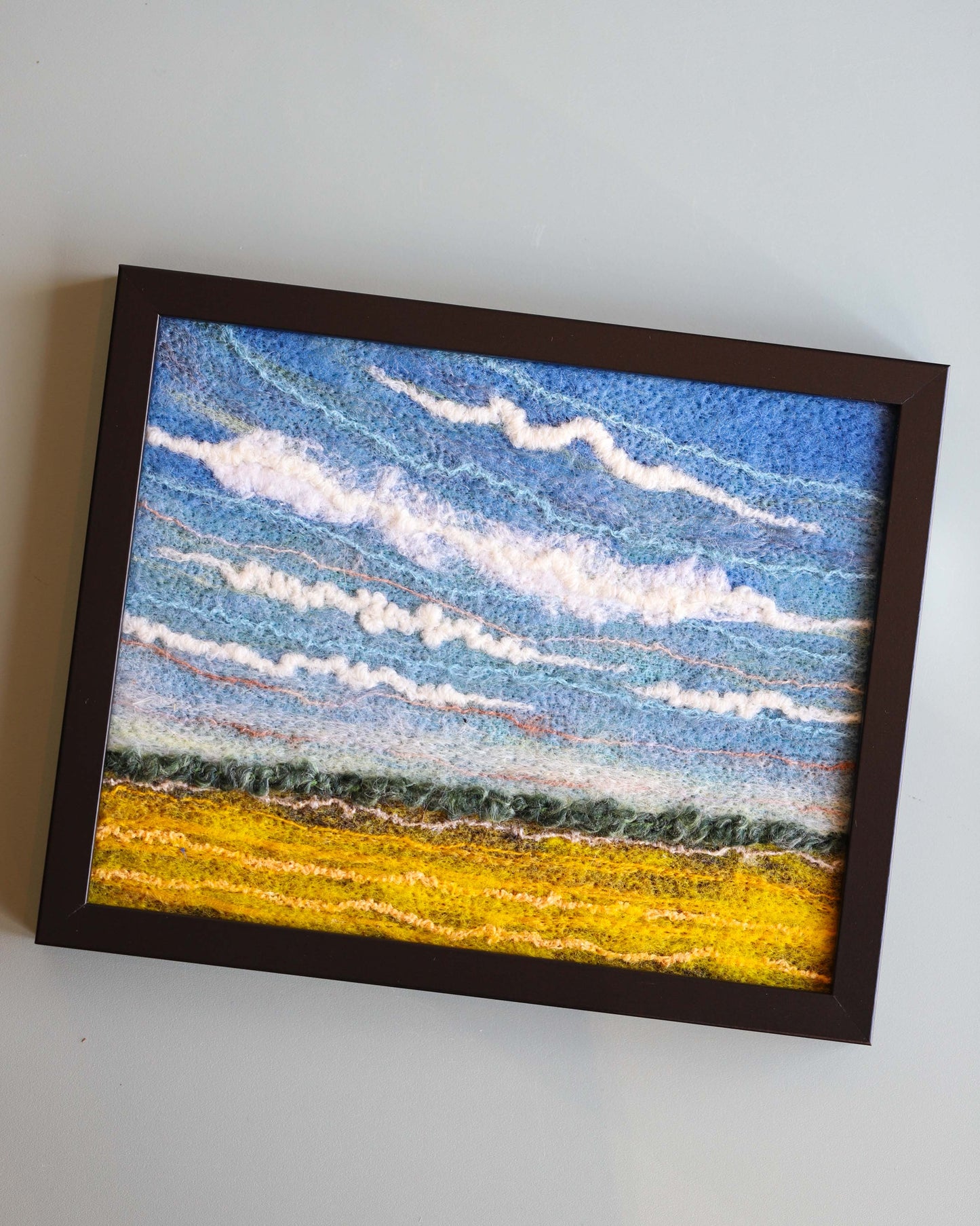Black Framed Felted Landscape