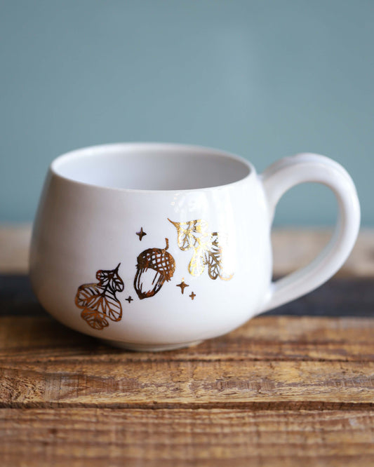 Gold Acorn Mug