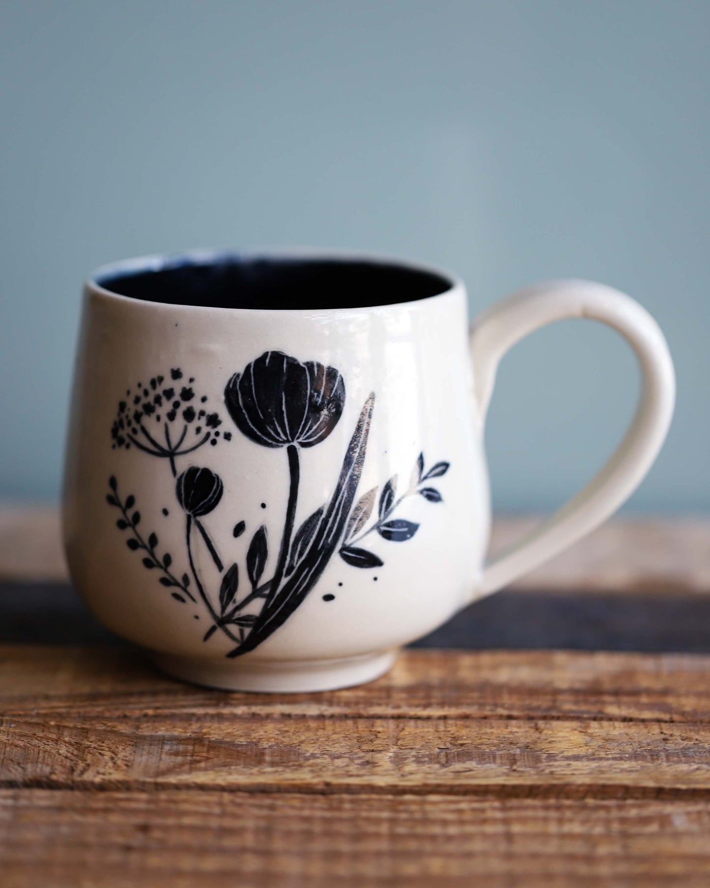 Sgraffito Mug - Floral