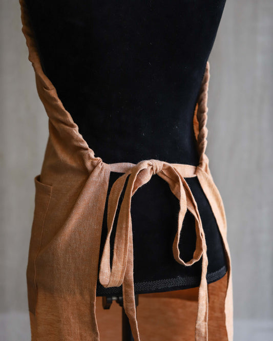 Kitten Apron in Light Orange