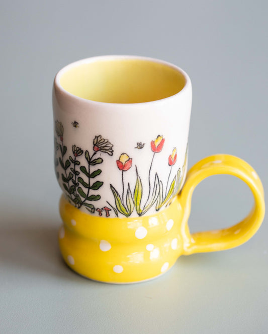 Yellow Flower Small Cup