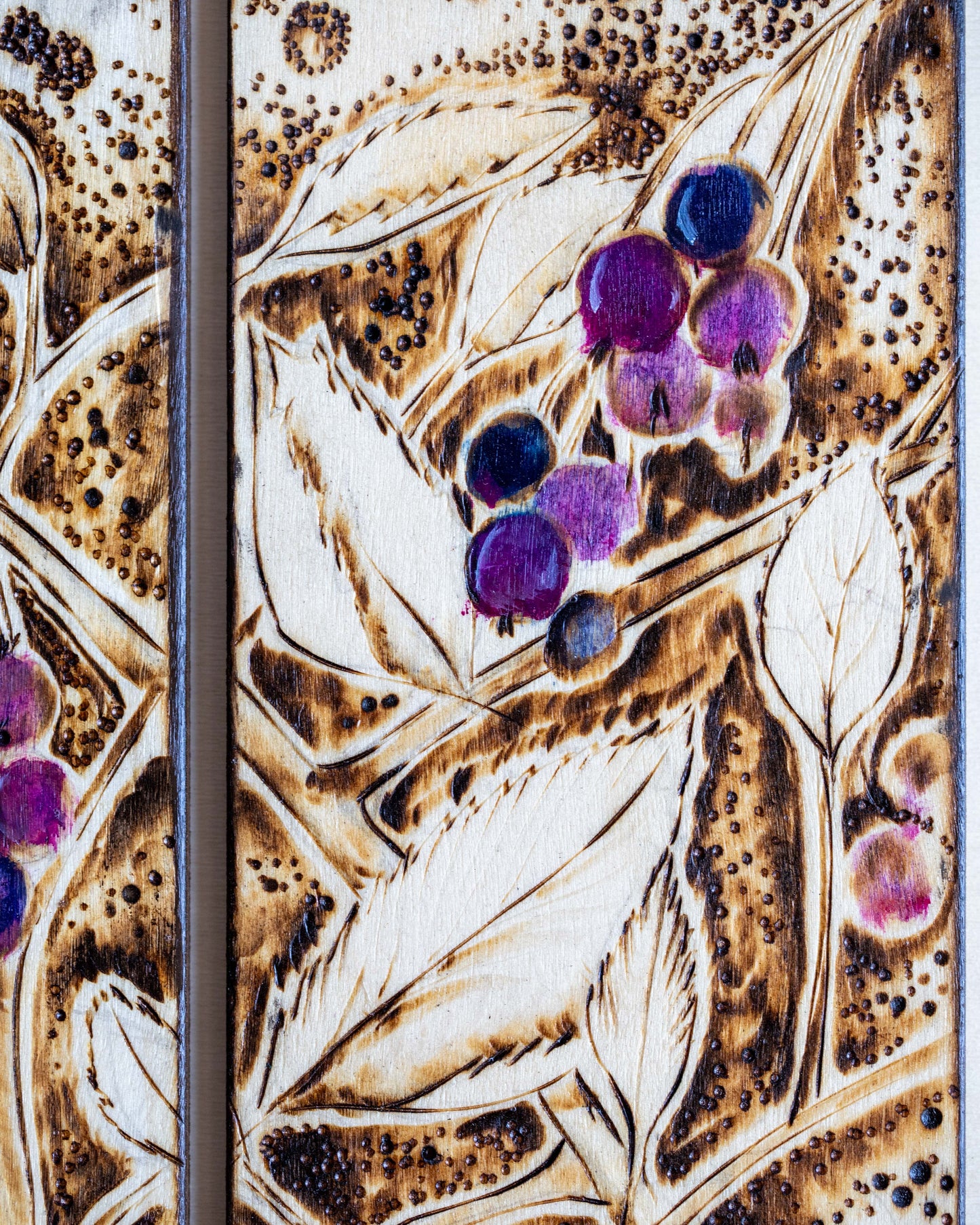 Saskatoon Berries Pyrography