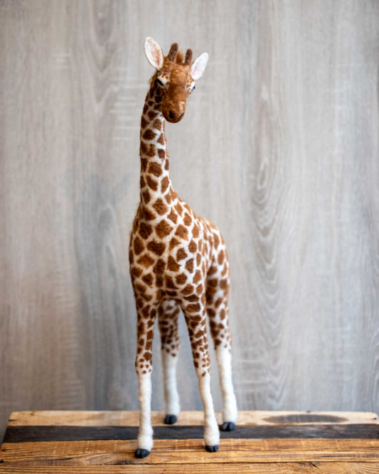 Felted Giraffe Figurine