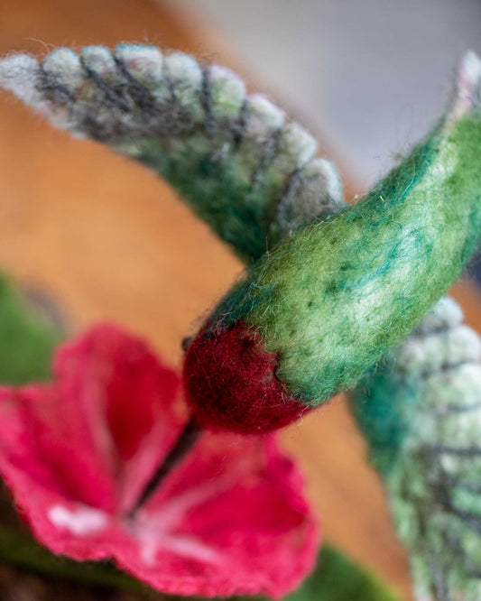 Felted Hummingbird Hanging