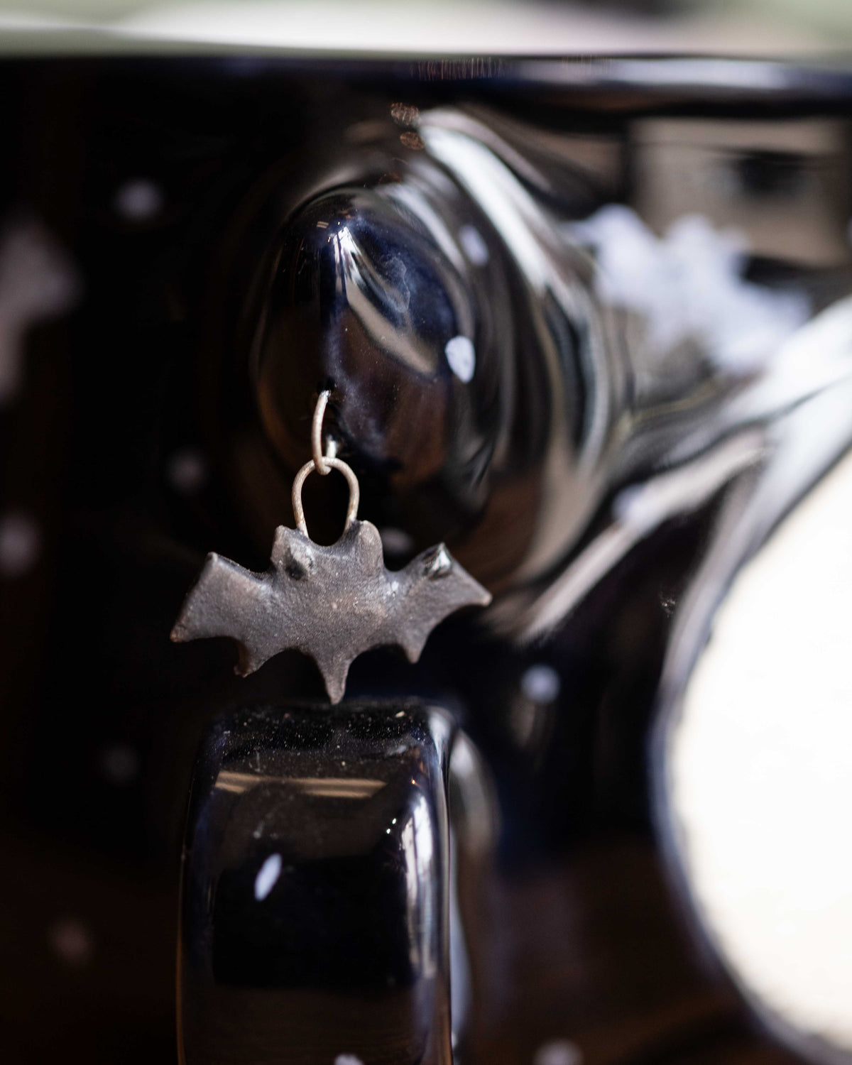 Bat Suit Cat Mug with Two Handles - Face