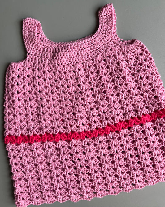 Pink Crocheted Dress