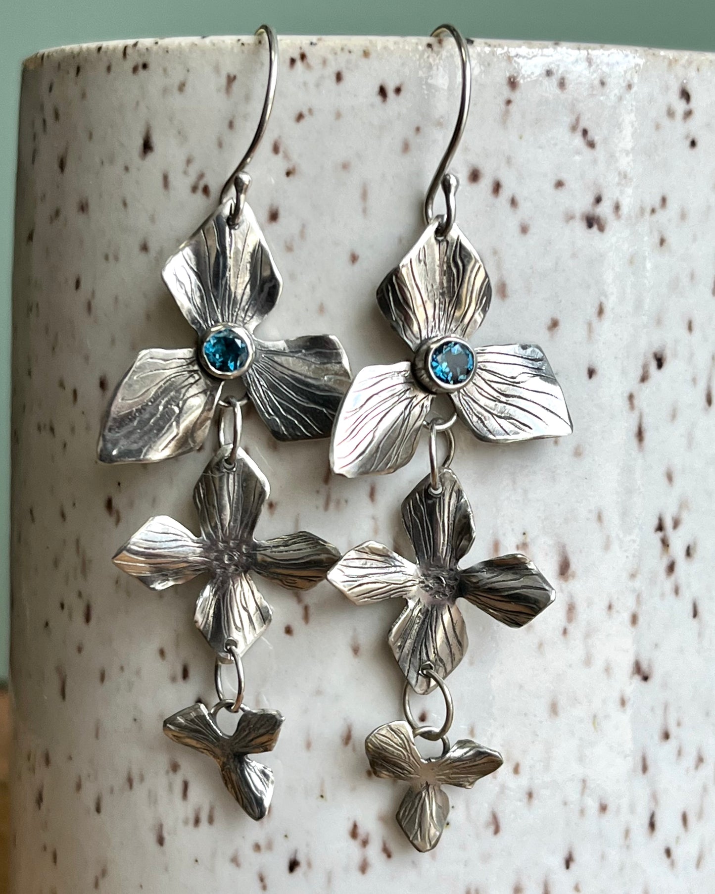 Long Flower Earrings