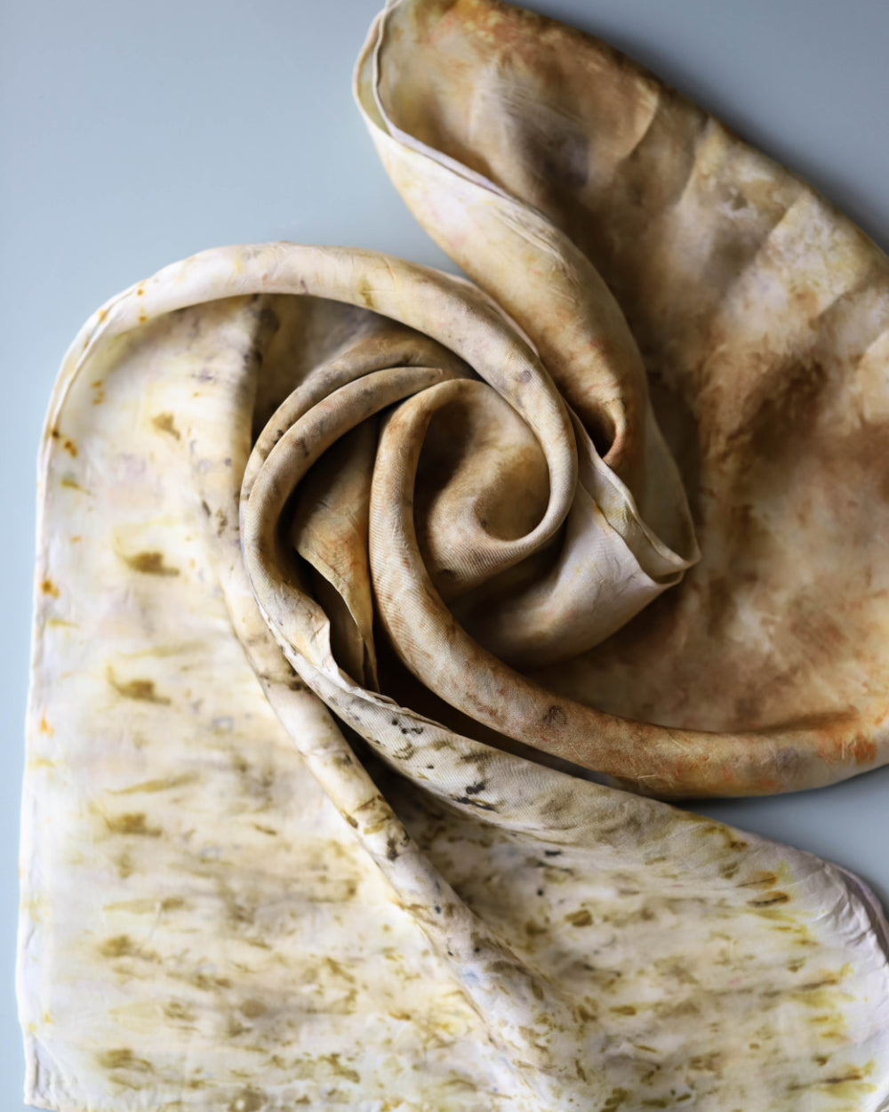 Eco Dyed Yellow Silk Scarf