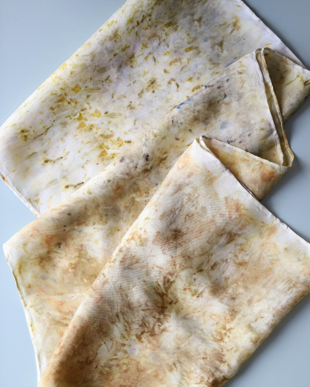 Eco Dyed Yellow Silk Scarf