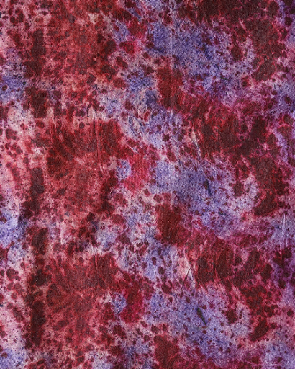 Eco Dyed Red & Purple Silk Scarf
