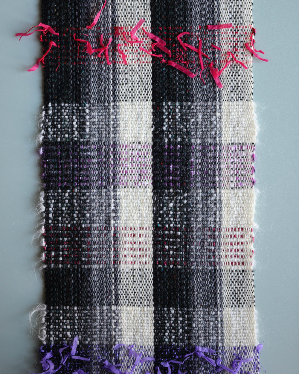Woven Scarf Black & Purple