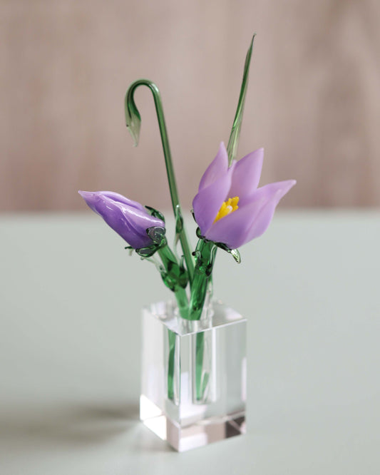 Glass Crocus Sculpture