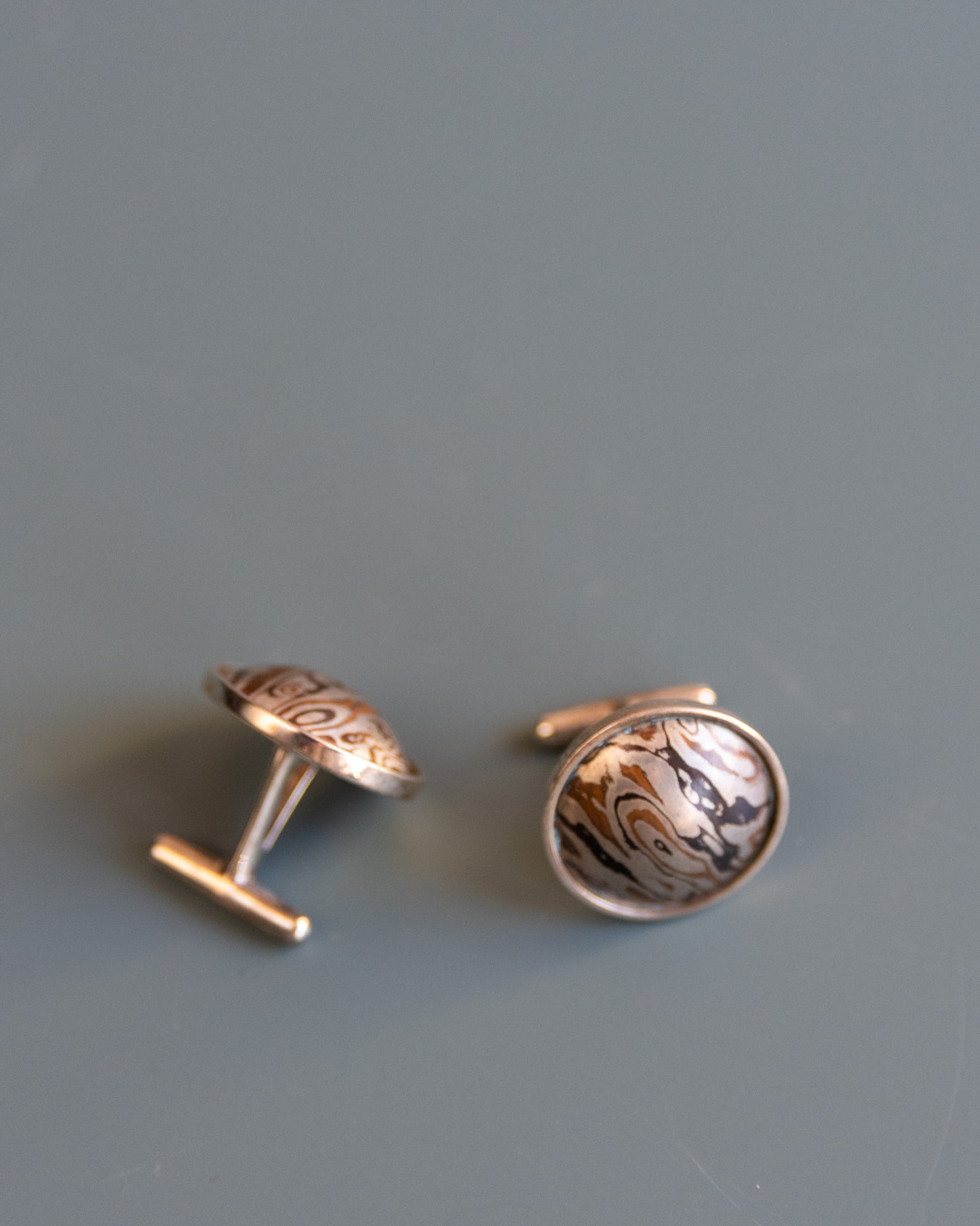 Sterling Silver & Copper Cuff Links