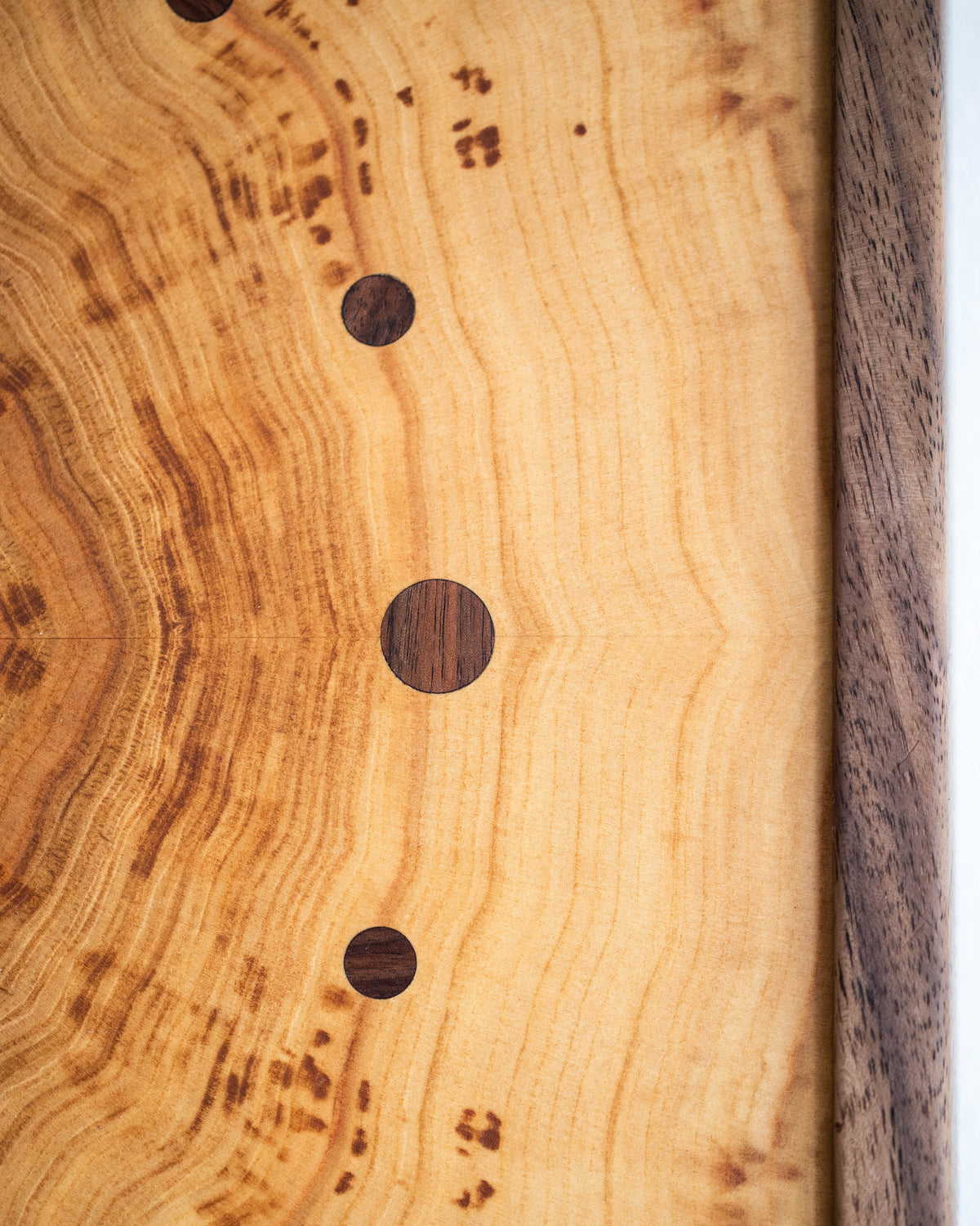 Rectangular Wall Clock - Book Matched Elm