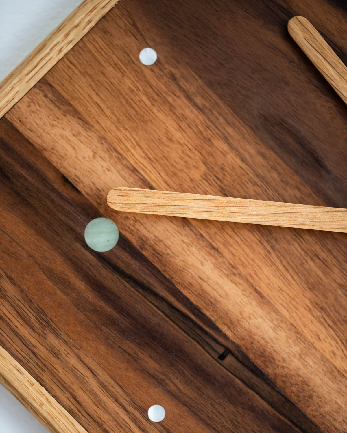 Square Wall Clock - American Walnut