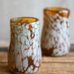 Blown Glass Cups - Amber & Seafoam