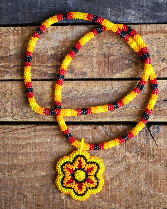 Beaded Flower Necklace