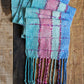 Pink & Blue Woven Scarf